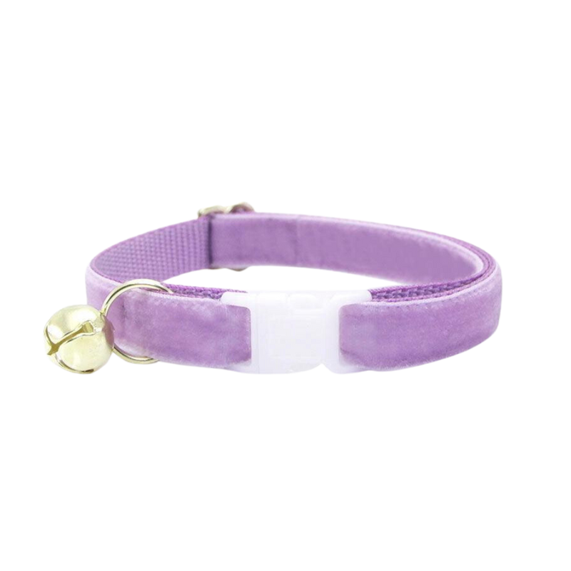 Lavender Velvet Cat Collar