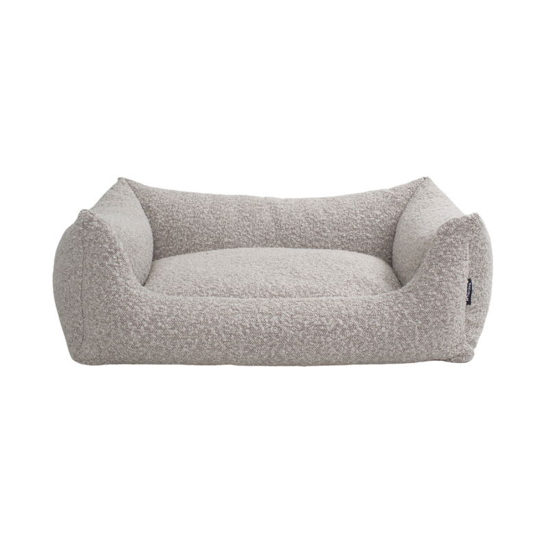 Taupe Boucle Dog Bed